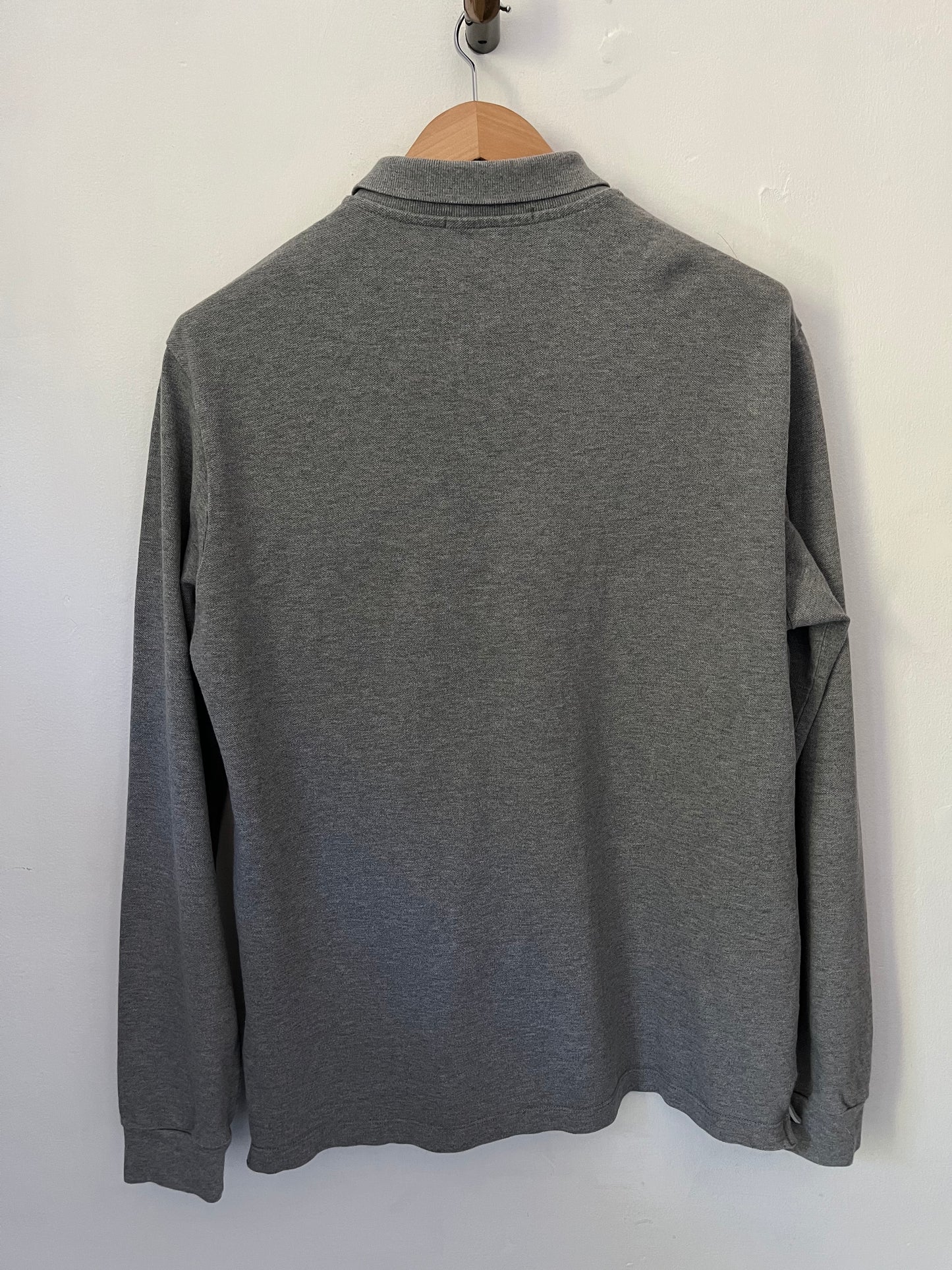 Stone island long sleeve polo shirt size large regular fit in grey