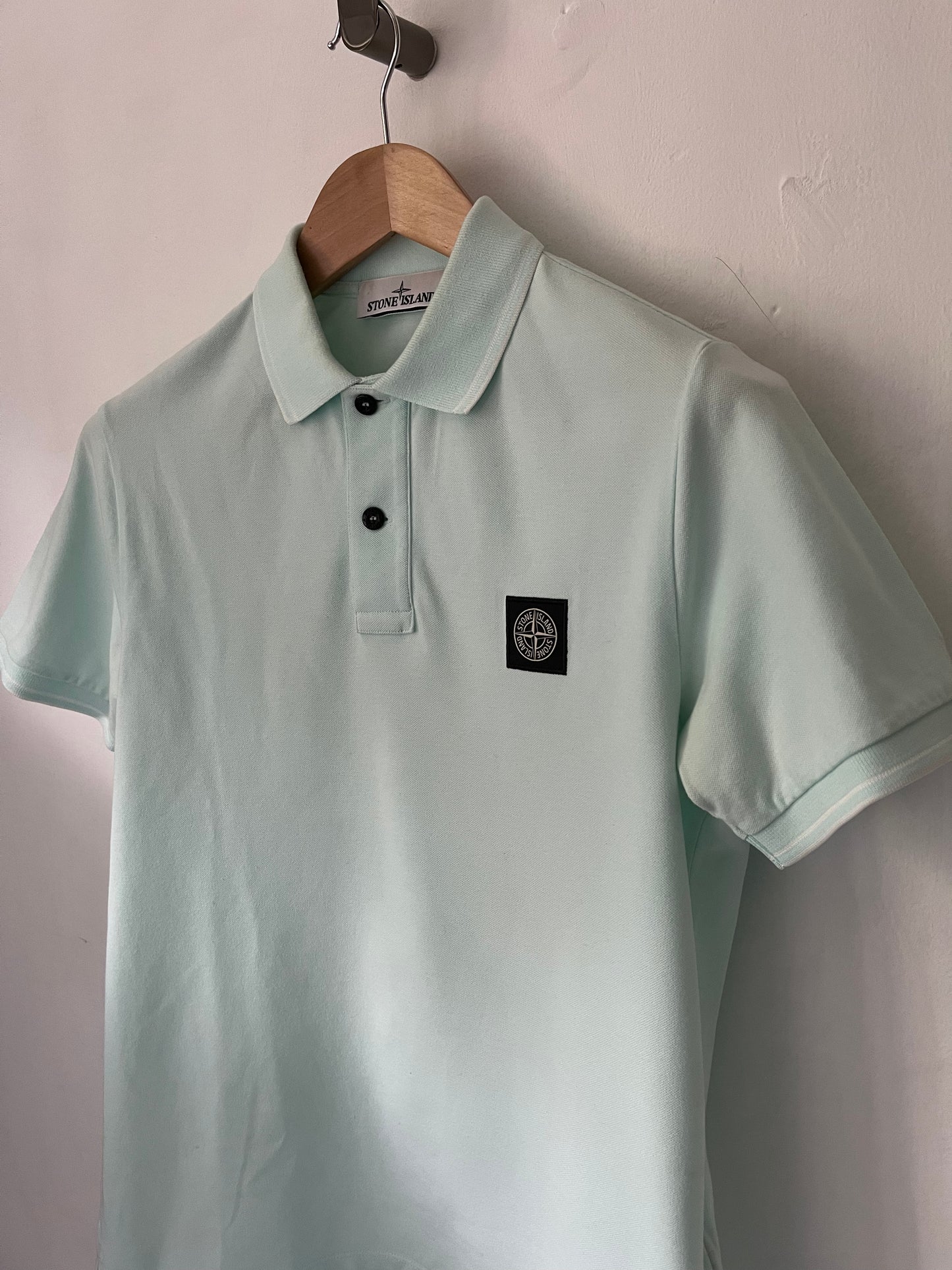 Stone island polo shirt size medium slim fit in Mint Green