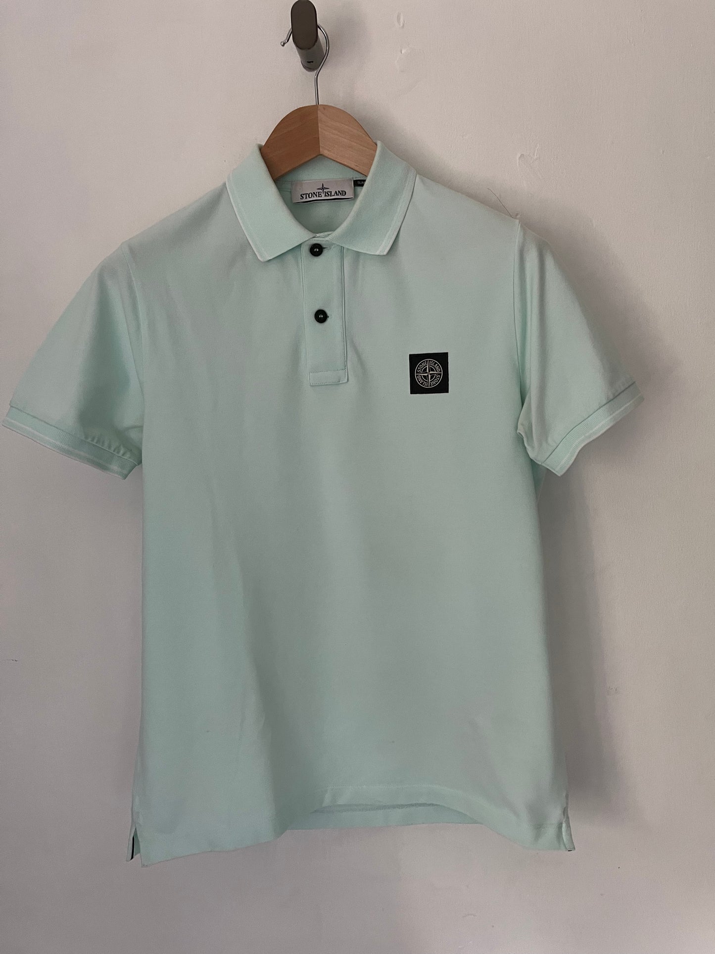 Stone island polo shirt size medium slim fit in Mint Green