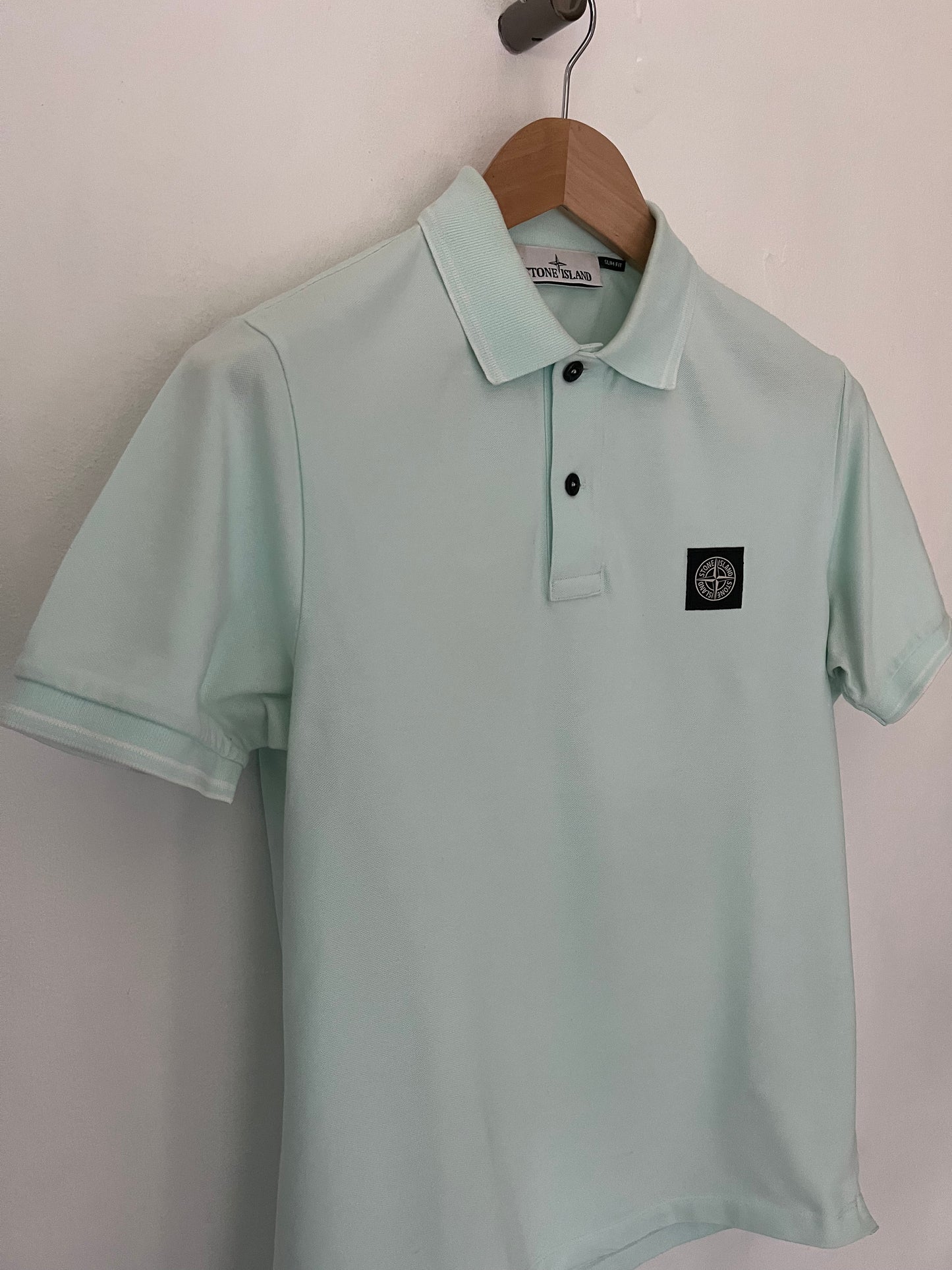 Stone island polo shirt size medium slim fit in Mint Green