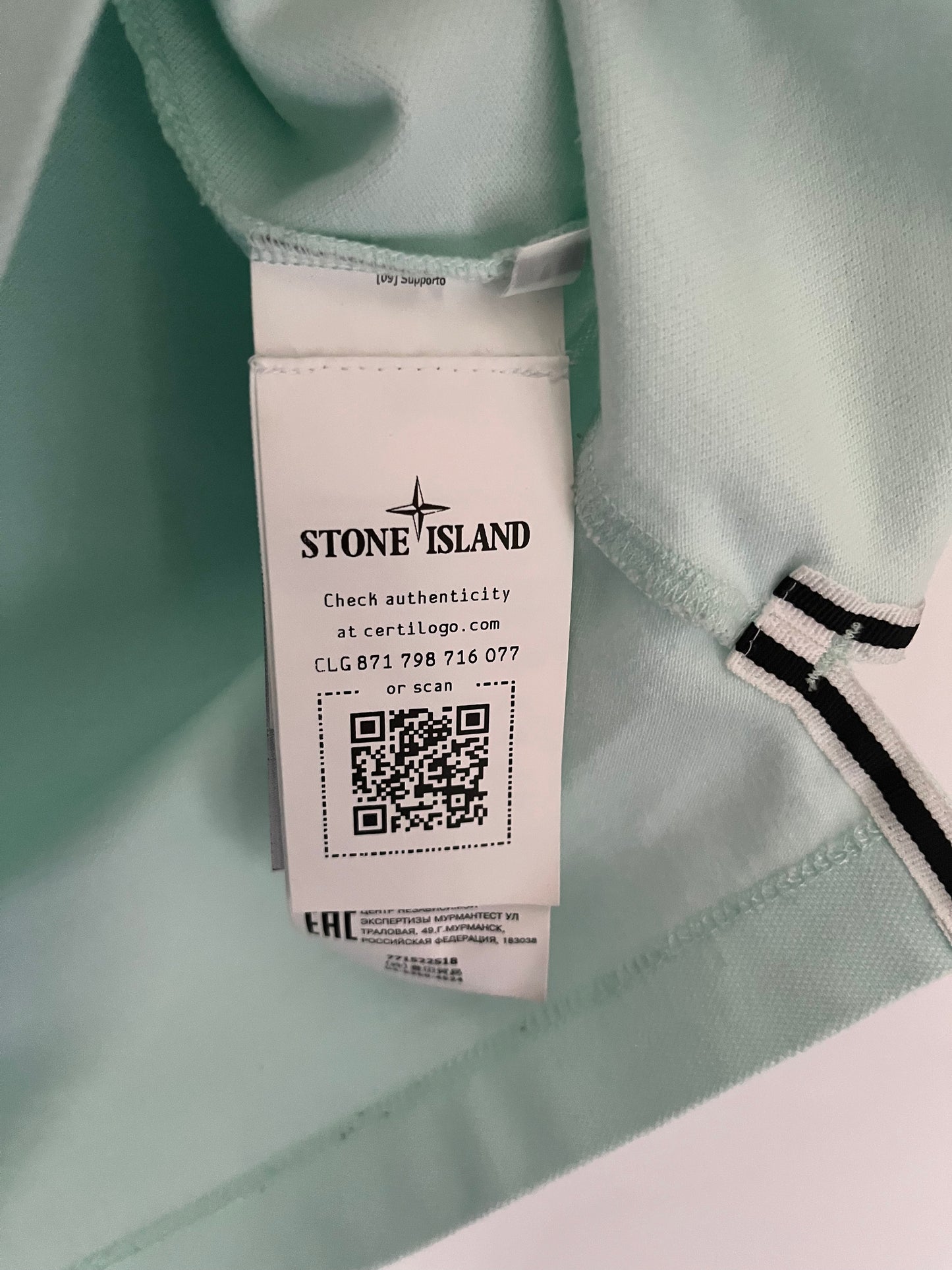 Stone island polo shirt size medium slim fit in Mint Green