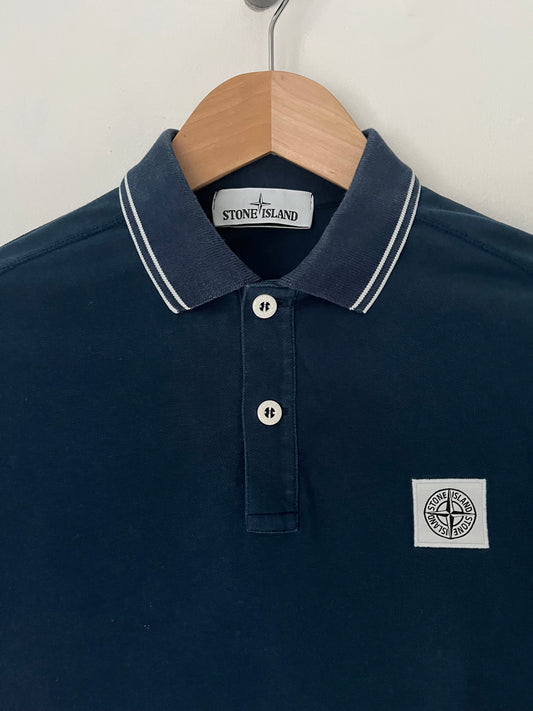 Stone Island Polo Shirt Size Small in Blue