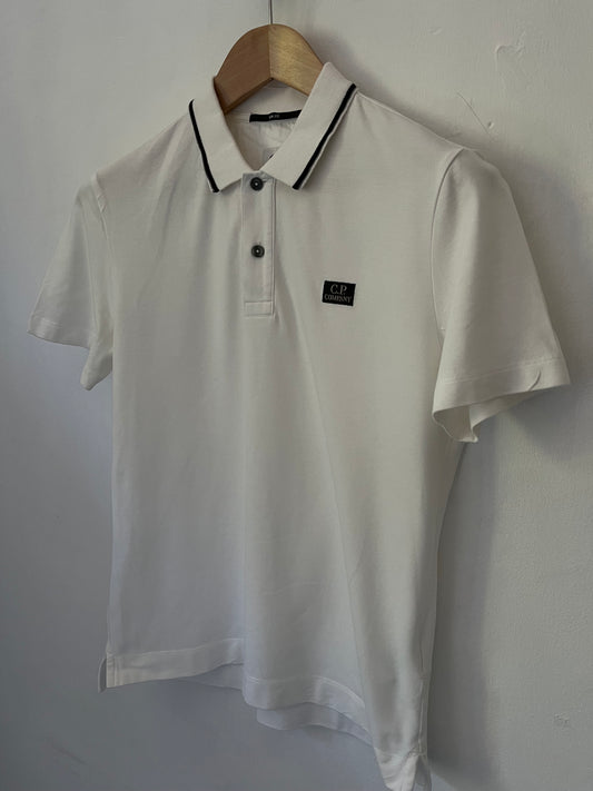 C.P.Company polo shirt size small slim fit in white