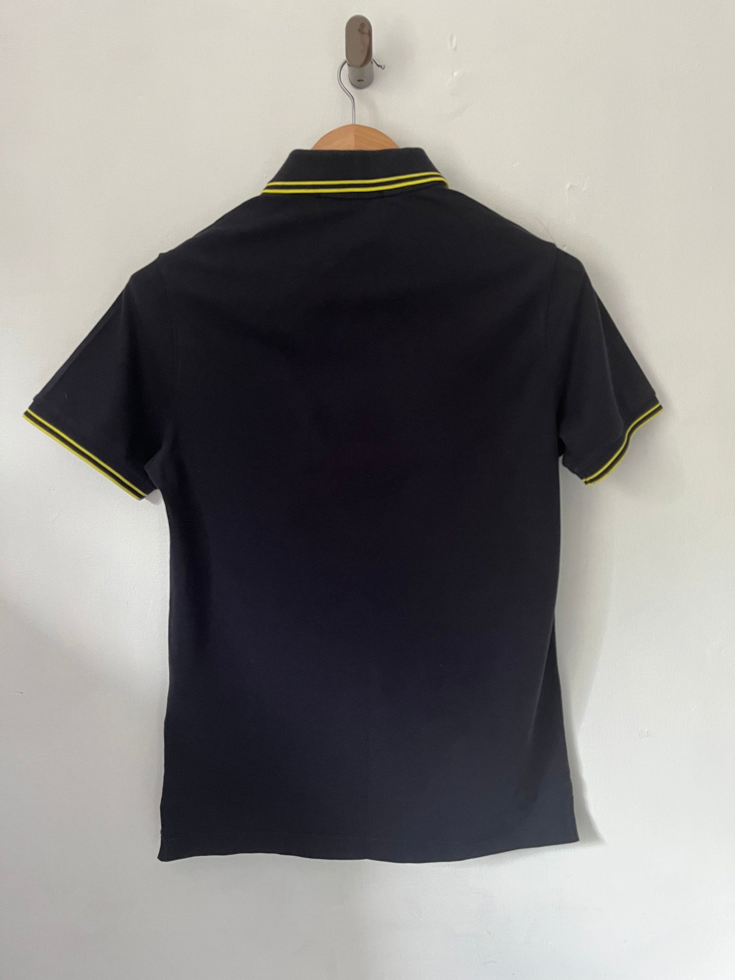 Stone Island Polo Shirt Size Medium Slim Fit In Black