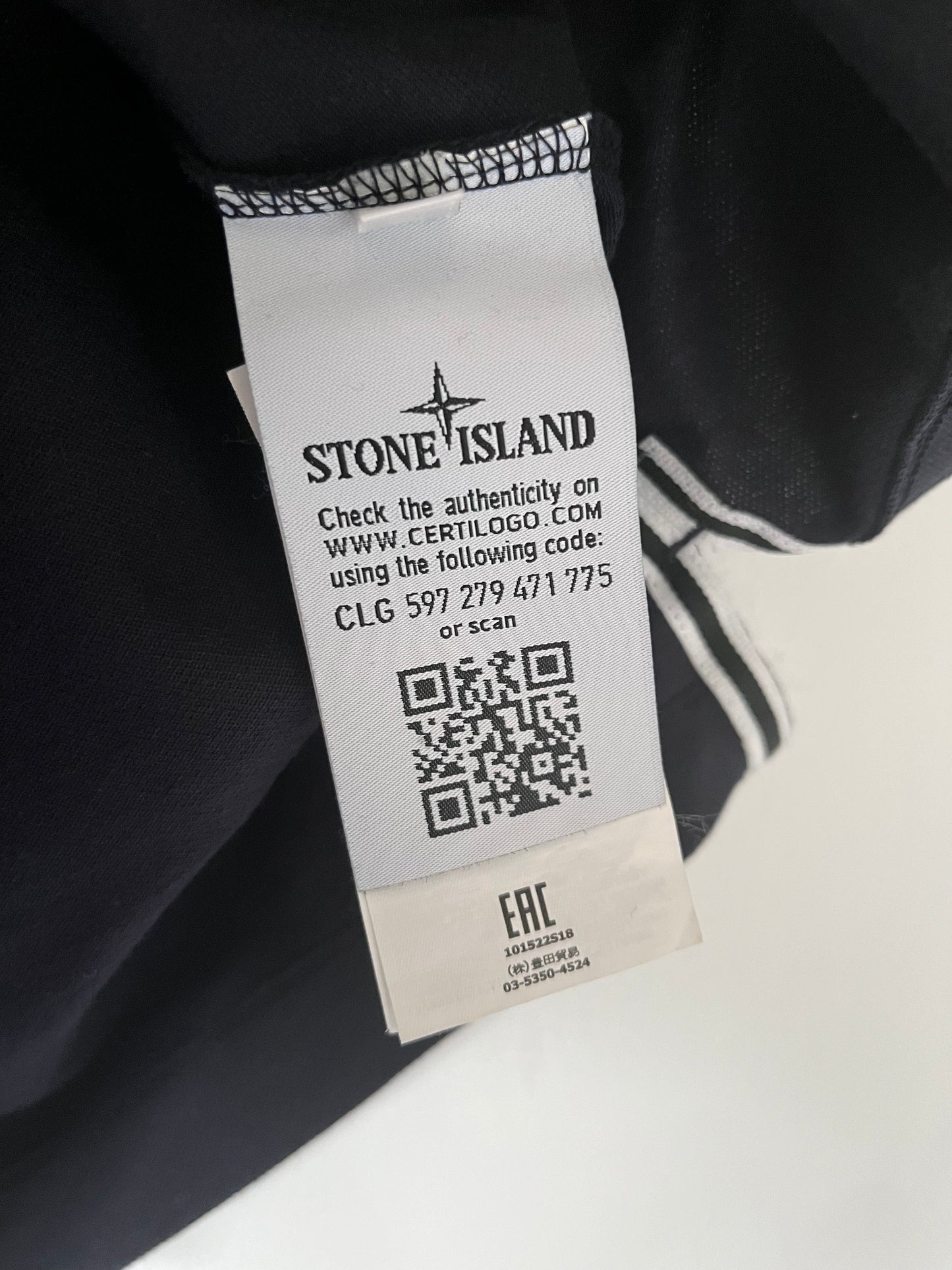 Stone Island Polo Shirt Size Medium Slim Fit In Black